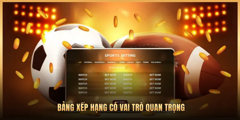 BẢNG XẾP HẠNG CÓ VAI TRÒ QUAN TRỌNG